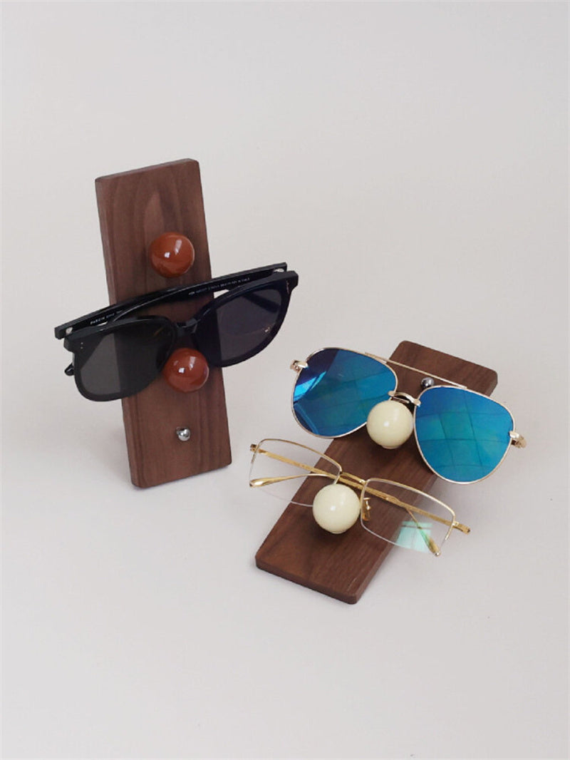 Black Walnut Wood Sunglasses Stand - Eyeglasses Store Display Rack