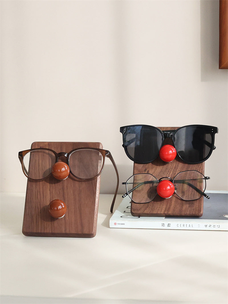Black Walnut Wood Sunglasses Stand - Eyeglasses Store Display Rack