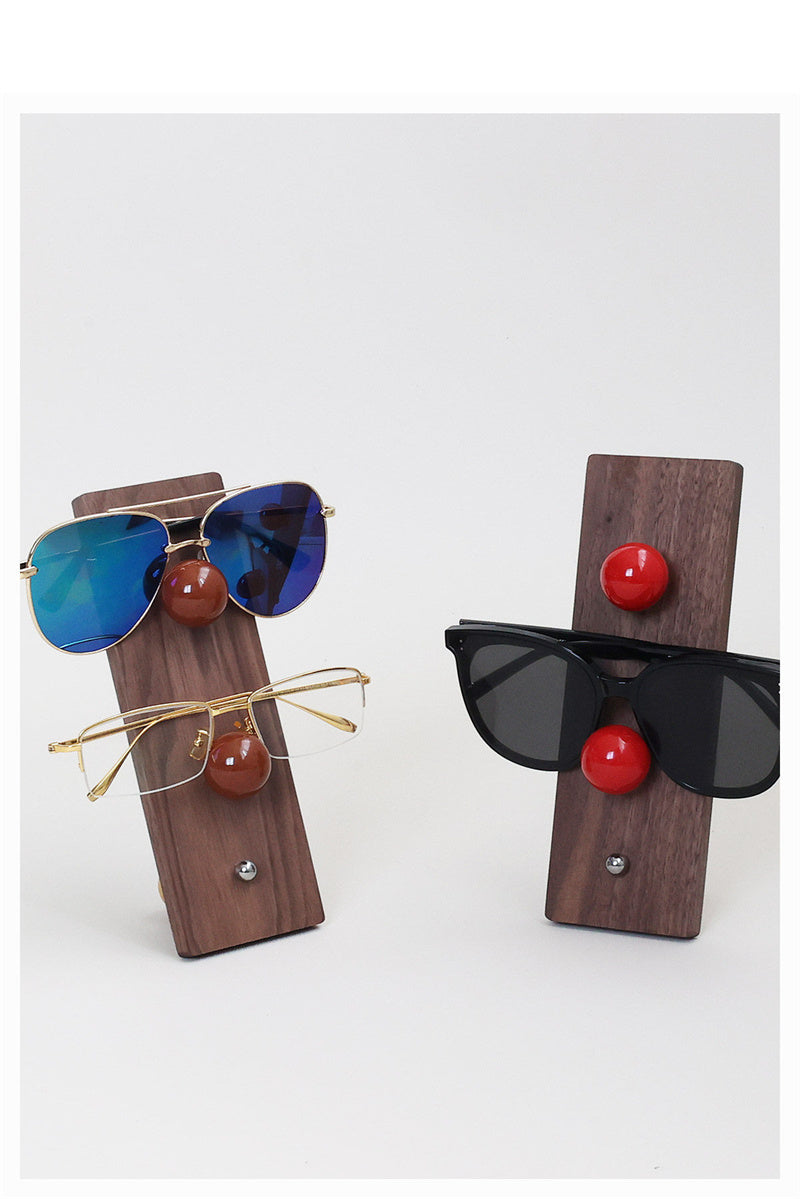 Black Walnut Wood Sunglasses Stand - Eyeglasses Store Display Rack