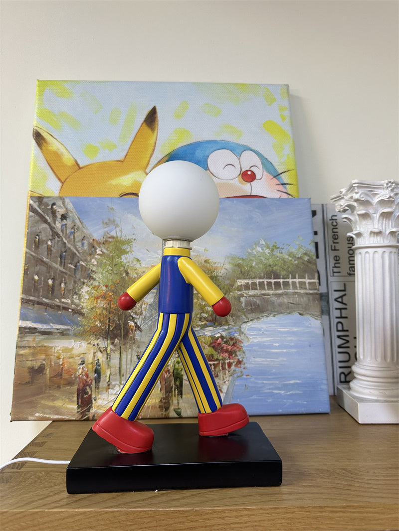 Cartoon Character Table Lamp Creative Walking Figure Night Light 3D Art Decor Bedside Lamp for Kids Room Bedroom Living Room Decor Gift