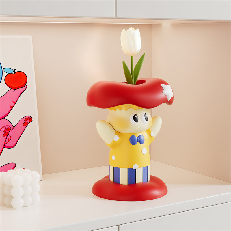 Cartoon Clown Desktop Small Vase Decor,Home&Office Ornaments