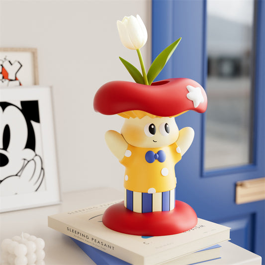 Cartoon Clown Desktop Small Vase Decor,Home&Office Ornaments
