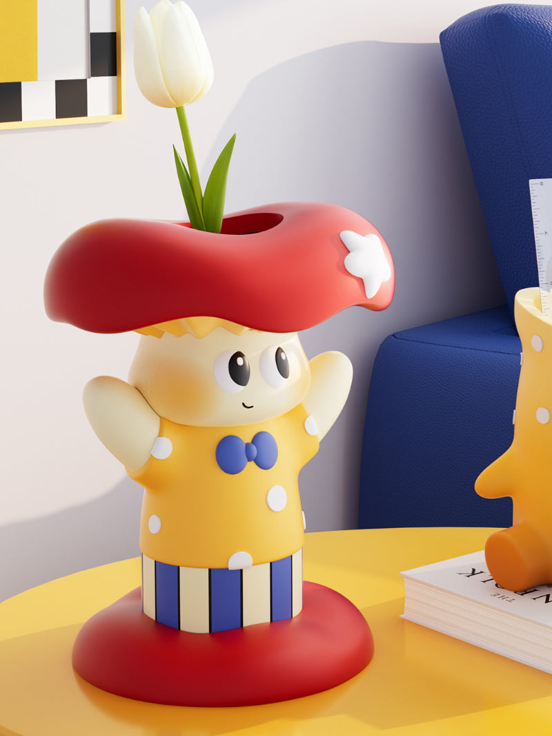 Cartoon Clown Desktop Small Vase Decor,Home&Office Ornaments