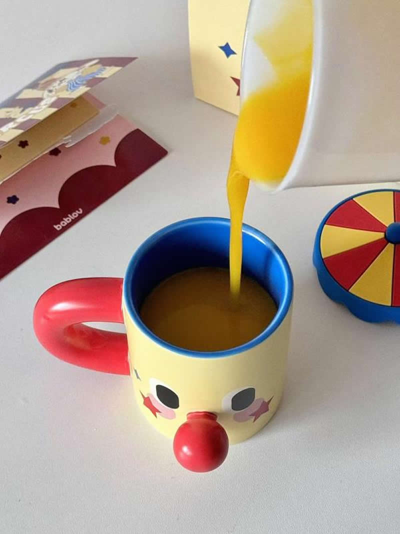 Cartoon Clown Mug - Fun and Whimsical Coffee Cup for Kids and Adults