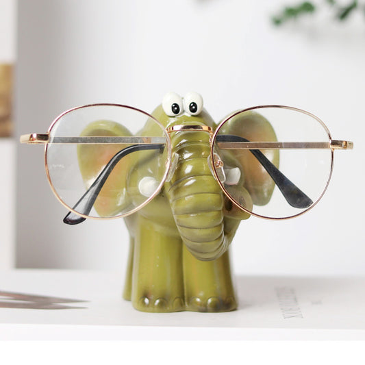Cartoon Elephant Glasses Holder,Desktop Animal Ornaments