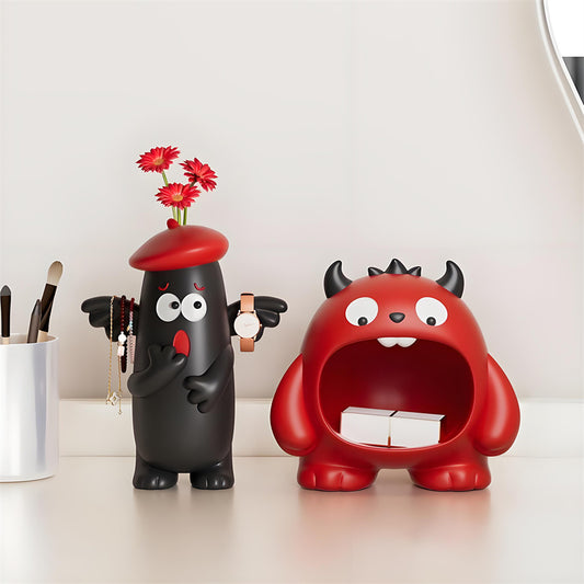 Cartoon Monster Storage Decor, Organizer and Desktop Ornaments Vase