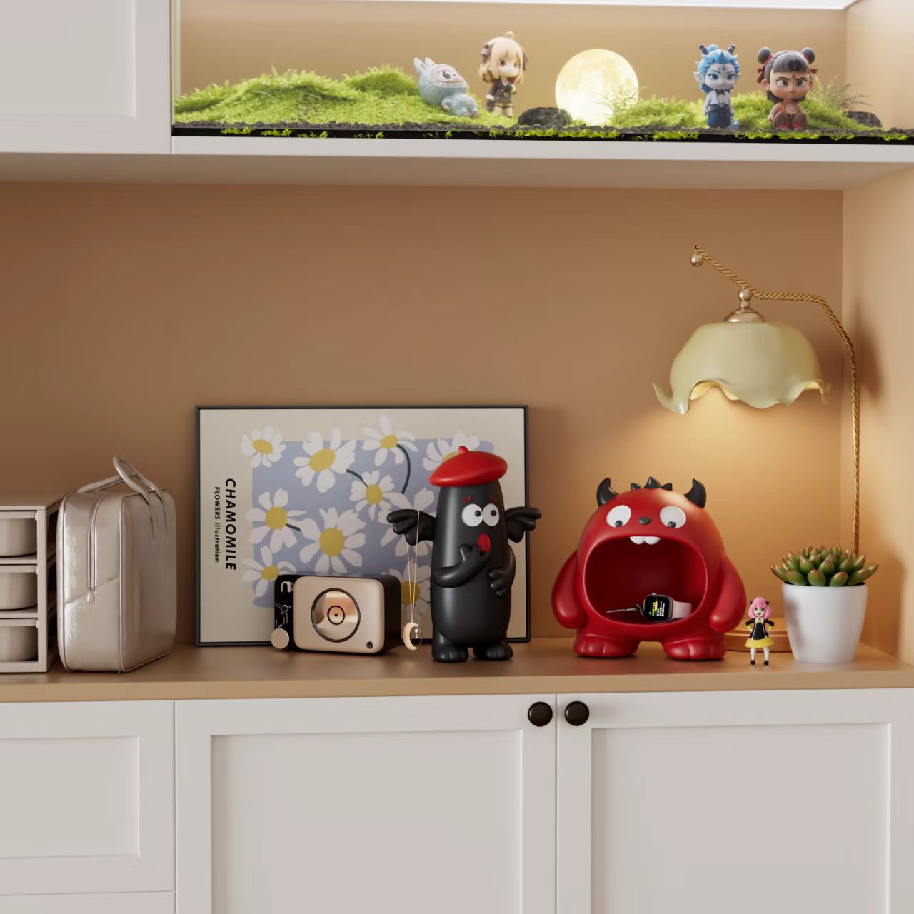 Cartoon Monster Storage Decor, Organizer and Desktop Ornaments Vase