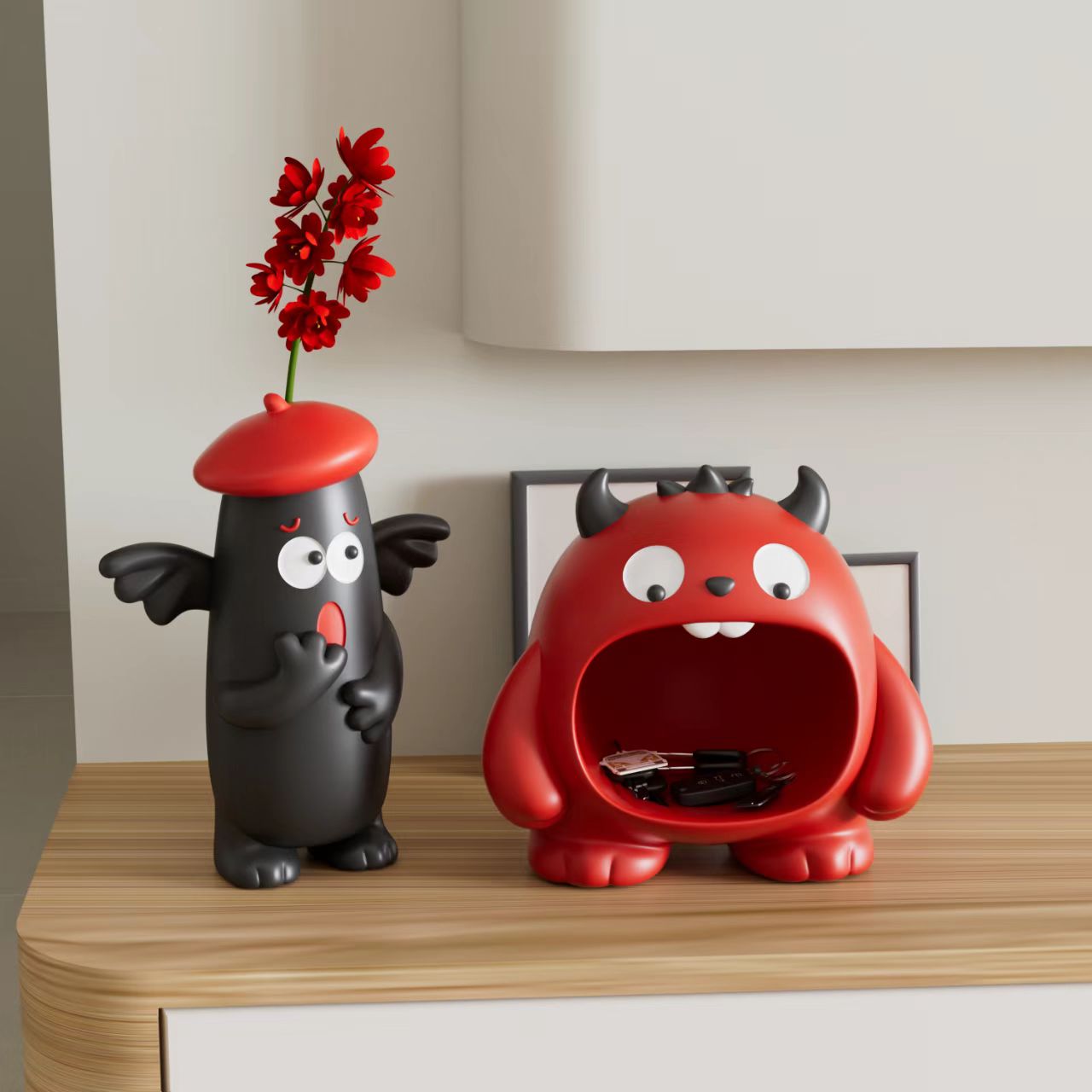 Cartoon Monster Storage Decor, Organizer and Desktop Ornaments Vase