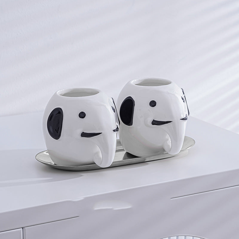 Ceramic Elephant Fruit Fork Storage Rack, Spoon Storage Bottle
