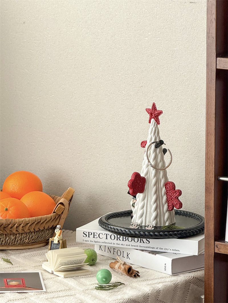 Christmas Tree Jewelry Holder - Resin Earring Organizer Tray for Holiday Decor Gift