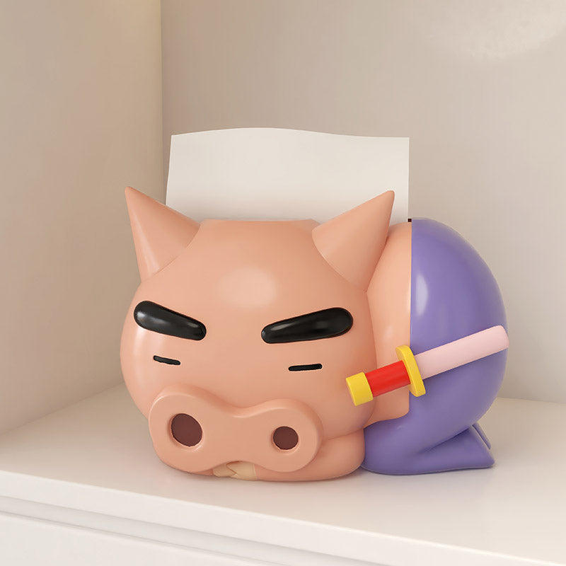 Chubby Cartoon Lazy Pig Tissue Box Holder,Home Decor