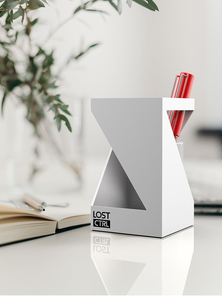 Classic Aluminum Alloy Office and Study Pen Holder, Desktop Organizer ...
