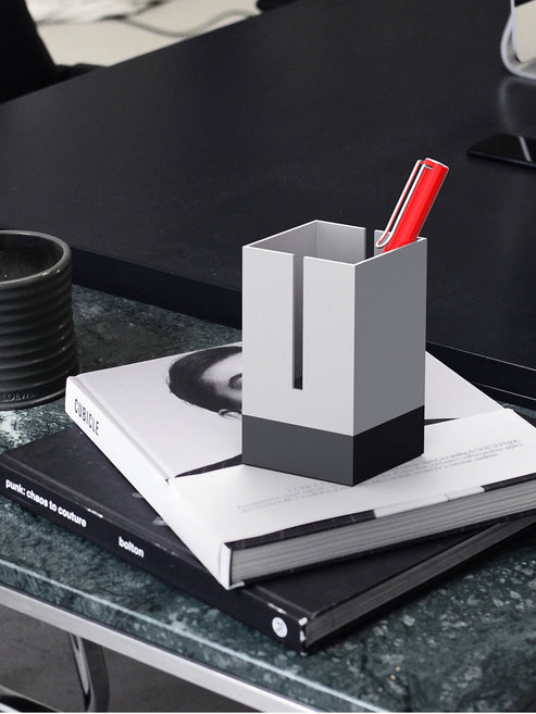 Classic Aluminum Alloy Office and Study Pen Holder, Desktop Organizer ...