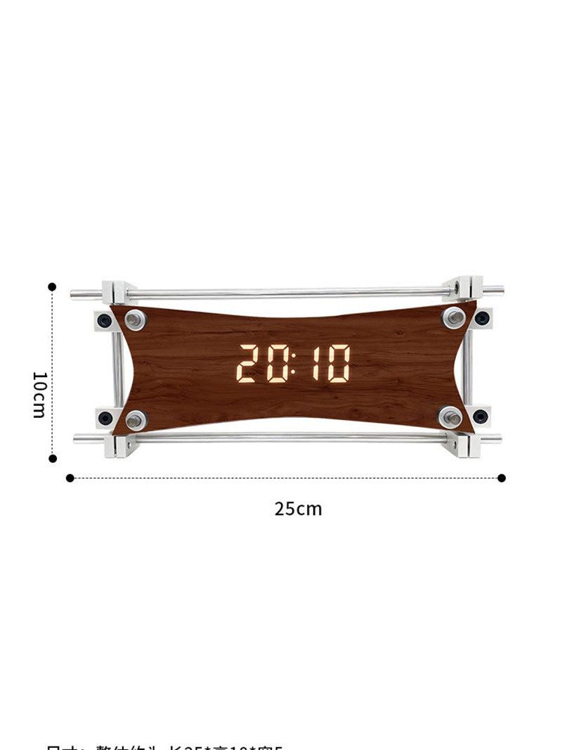 Classic Art Aluminum LED Digital Desk Clock - Silent Modern Clock for Home Office Decor Gift