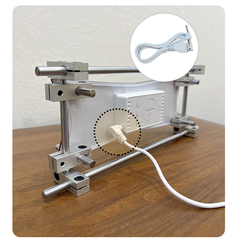 Classic Art Aluminum LED Digital Desk Clock - Silent Modern Clock for Home Office Decor Gift