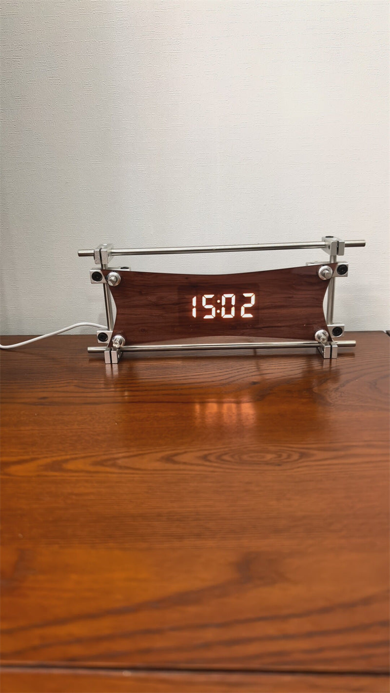 Classic Art Aluminum LED Digital Desk Clock - Silent Modern Clock for Home Office Decor Gift