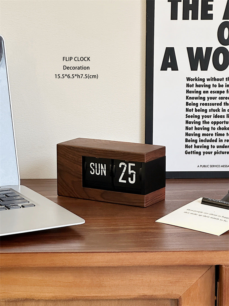 Classic Automatic Flip Perpetual Calendar,Office Desktop Decoration
