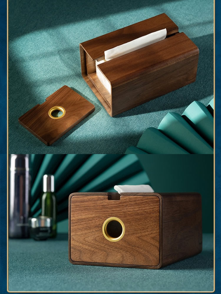 Classic Black Walnut Wood Tissue Box: Timeless Elegance for Any Room ...