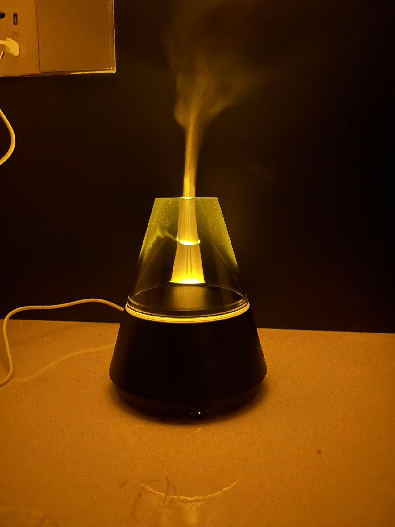 Classic Flame Imitation Combustion Humidifier With Multiple Color Switching ,For Bedroom Office Desk Car & Small Spaces