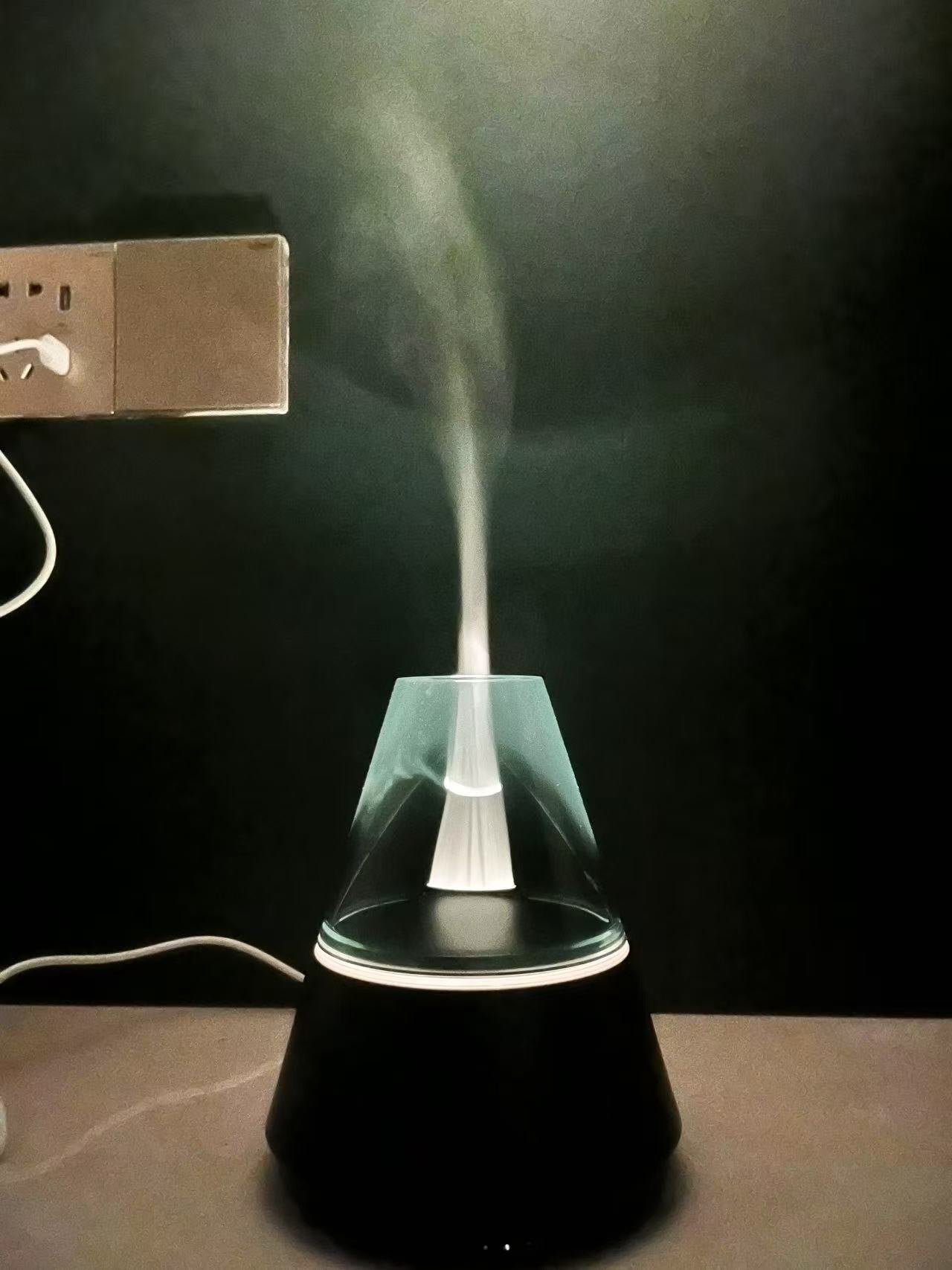 Classic Flame Imitation Combustion Humidifier With Multiple Color Switching ,For Bedroom Office Desk Car & Small Spaces