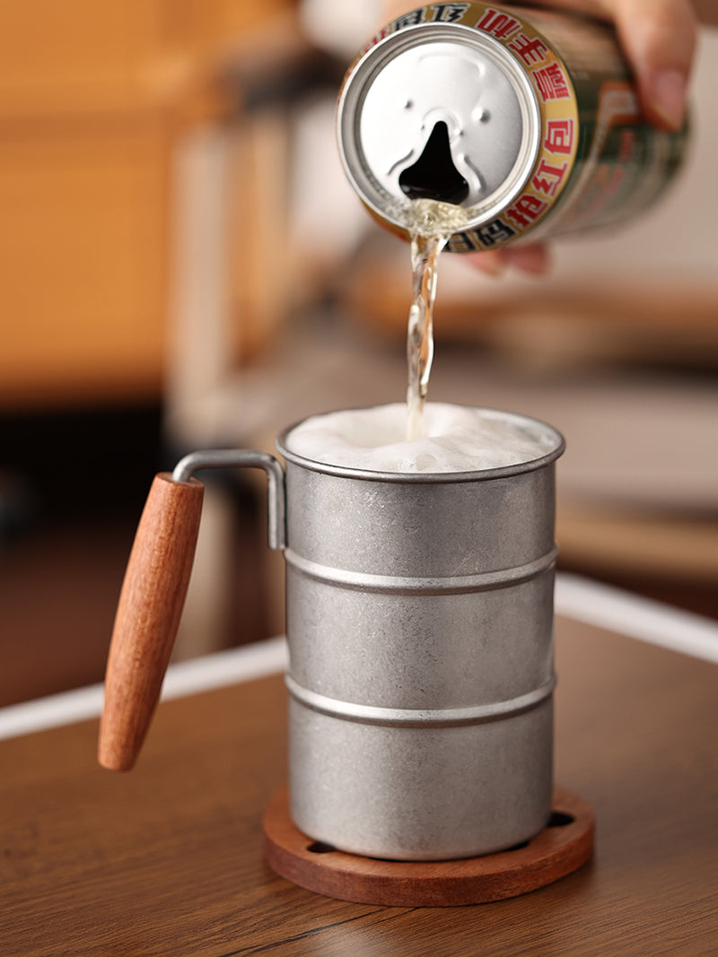 Classic Paint Bucket Stainless Steel Coffee Mug, Wine Glass