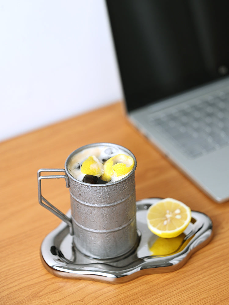 Classic Paint Bucket Stainless Steel Coffee Mug, Wine Glass