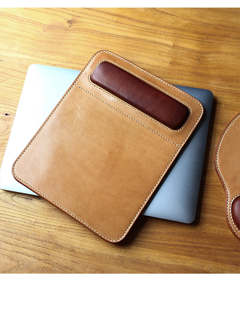 Classic Top Layer Cowhide Mouse Pad, Handmade