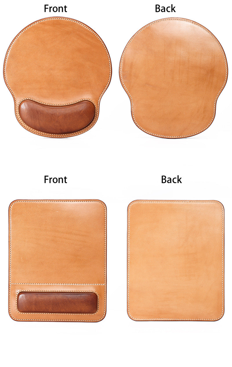 Classic Top Layer Cowhide Mouse Pad, Handmade