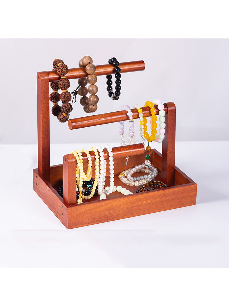 Classic Wooden Desktop Storage Holder, Jewelry Stand