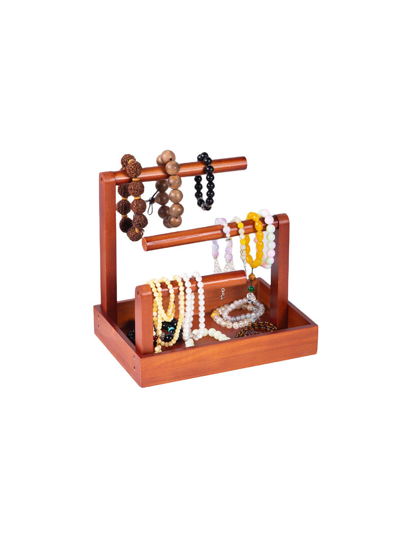 Classic Wooden Desktop Storage Holder, Jewelry Stand