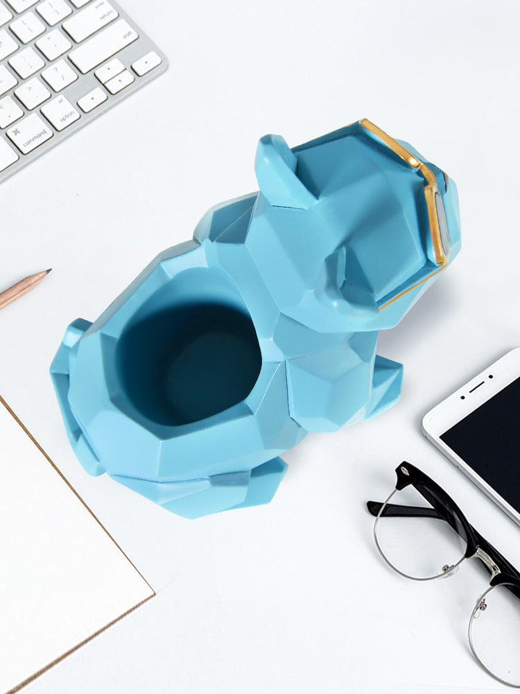 Cool Bulldog Sunglasses Pen Holder: Stylish Desk Organizer