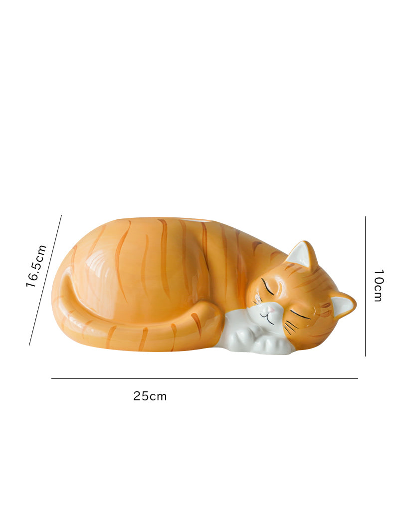 Cozy Cat Nap Tissue Box - Fun Home Office Decoration