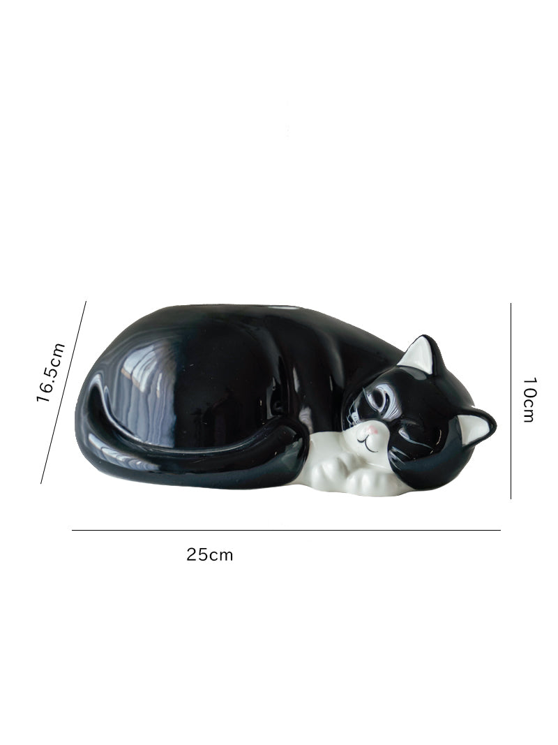 Cozy Cat Nap Tissue Box - Fun Home Office Decoration
