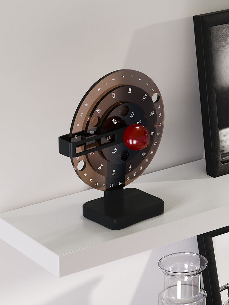 Creative Acrylic Turntable Rotating Perpetual Calendar,Office Decoration
