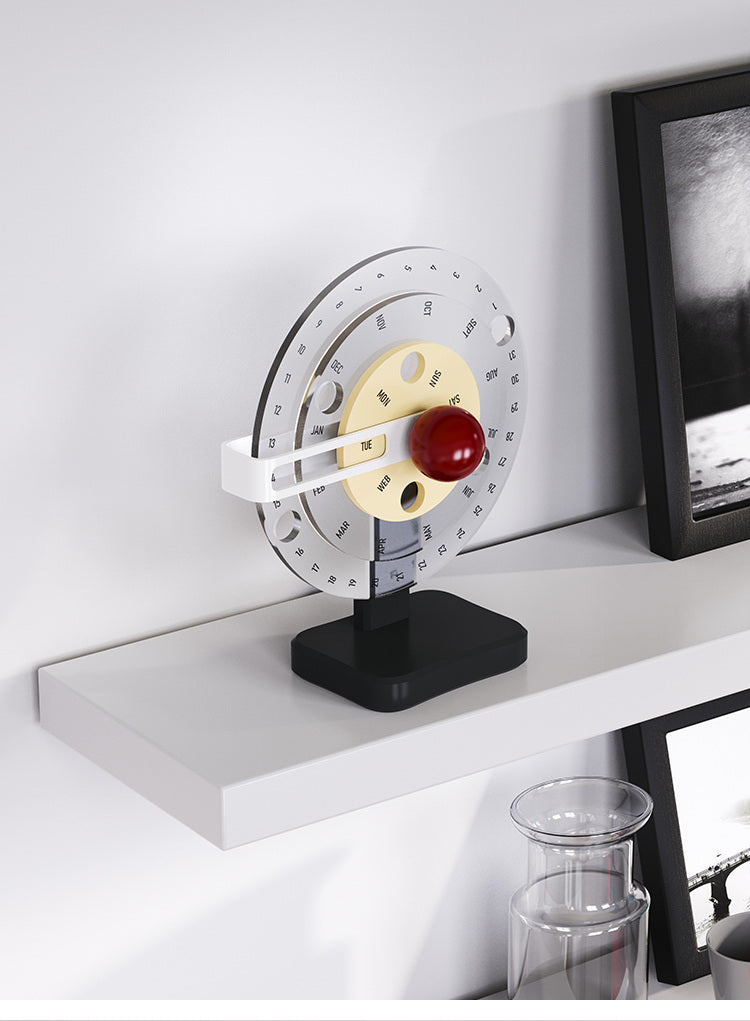 Creative Acrylic Turntable Rotating Perpetual Calendar,Office Decoration