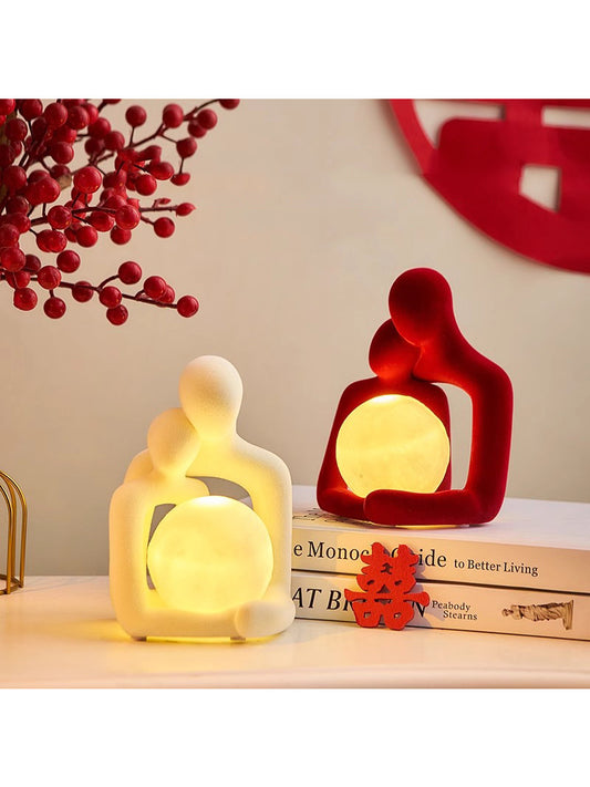 Creative couple love desktop decoration night light