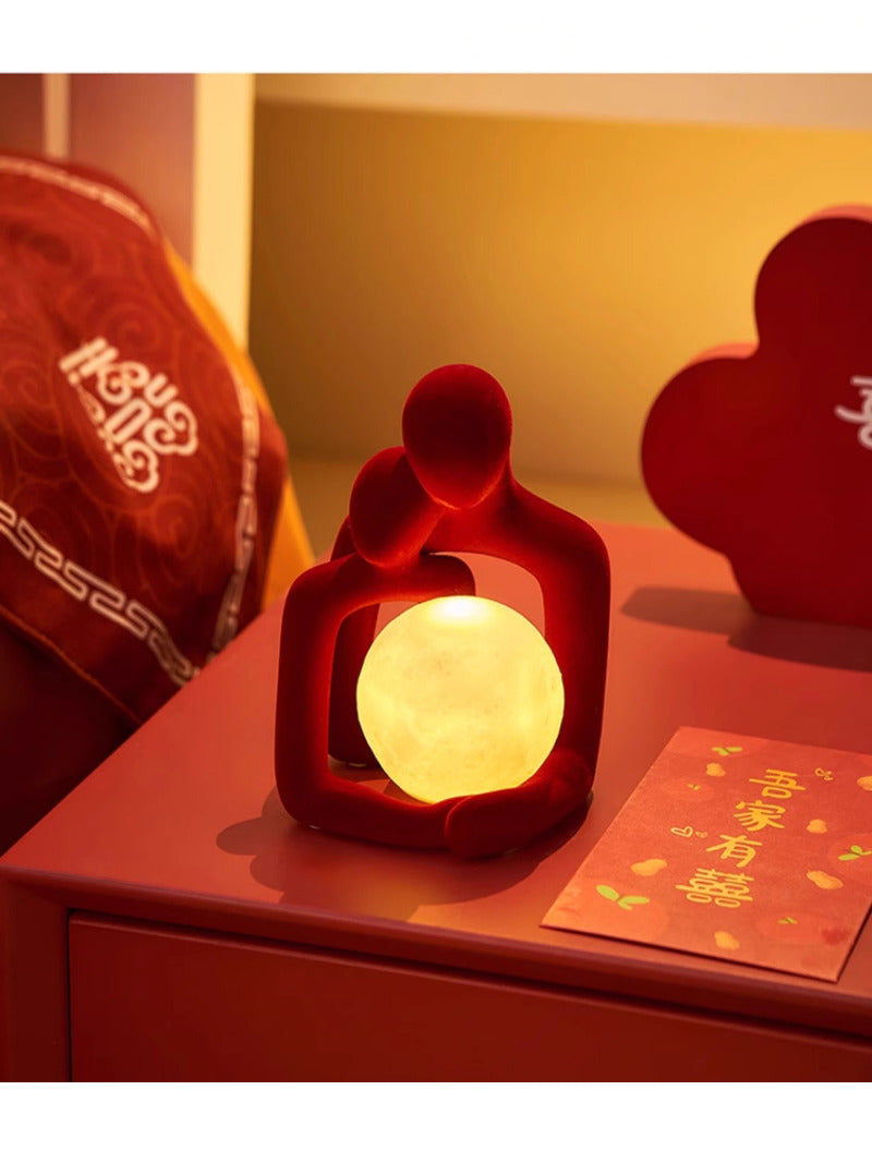 Creative couple love desktop decoration night light
