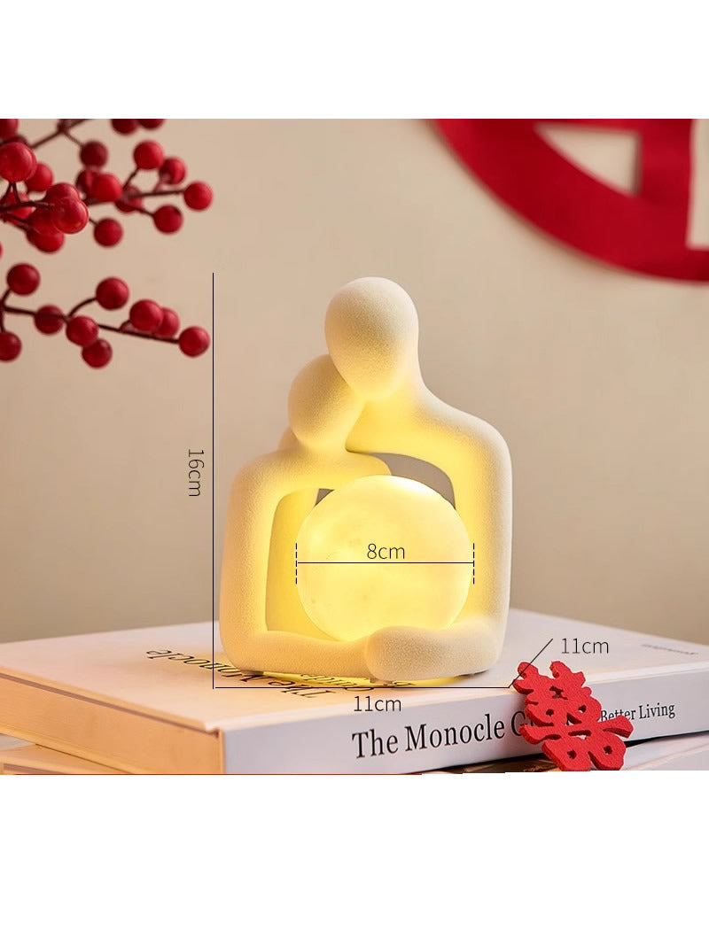 Creative couple love desktop decoration night light
