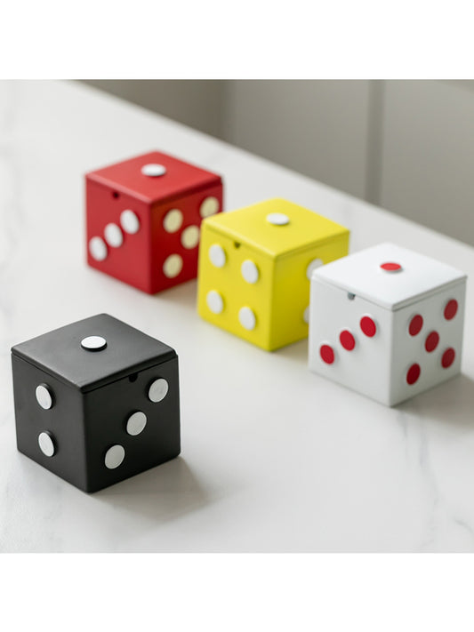 Creative Concrete Dice Ashtray, Unique Desktop Decoration Organization