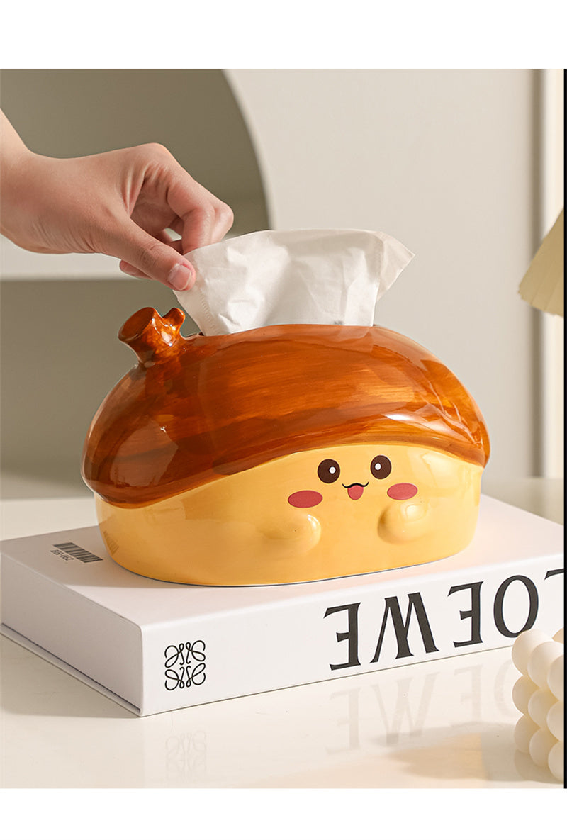Creative Nut Ceramic Tissue Box  -  Cute Home Decor for Living Room & Bedroom