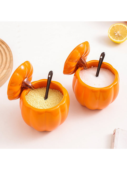 Creative Orange Pumpkin Spice Jar, Kitchen Organizers Idea