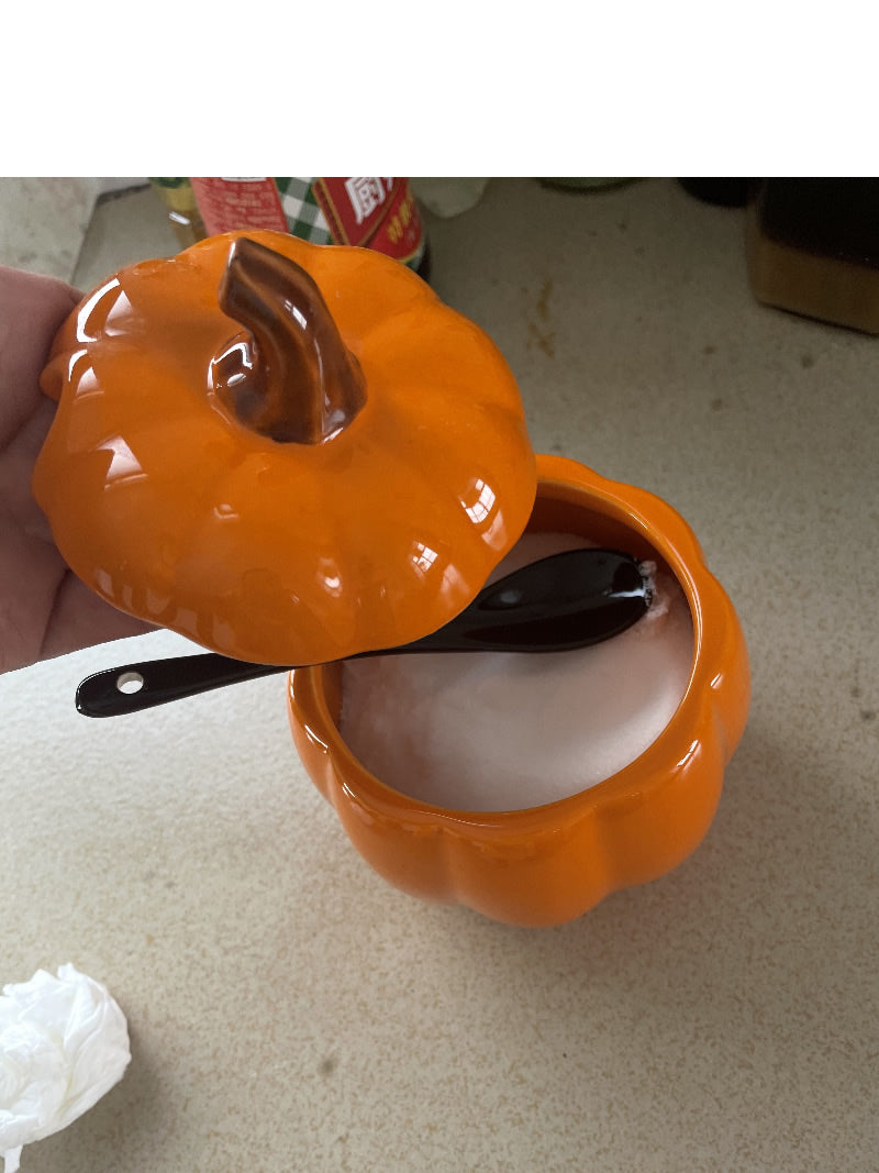 Creative Orange Pumpkin Spice Jar, Kitchen Organizers Idea