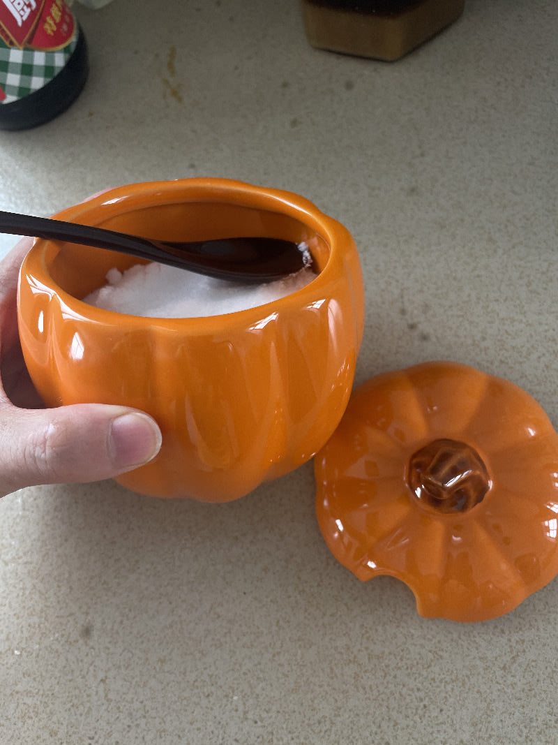 Creative Orange Pumpkin Spice Jar, Kitchen Organizers Idea