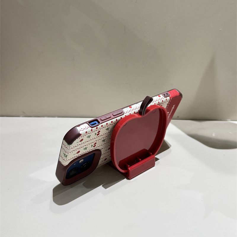 Cute Apple-Shaped Phone Stand - Adorable Desktop Holder for Smartphones