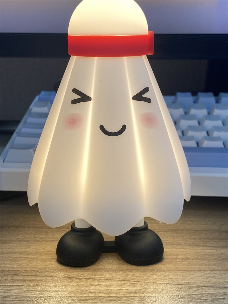 Cute Badminton Shuttle Night Light,USB Rechargeable Bedside Lamp for Kids Room Bedroom Decor Gift