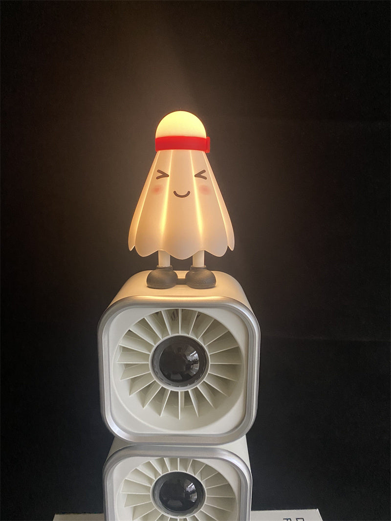 Cute Badminton Shuttle Night Light,USB Rechargeable Bedside Lamp for Kids Room Bedroom Decor Gift