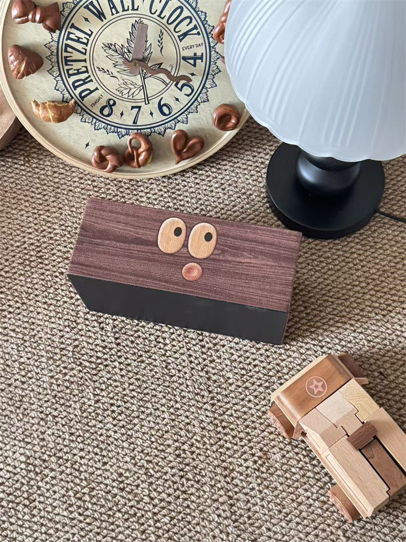 Cute Big-eyed Funny Face Tissue Box - Multifunctional Remote Control & Tissue Organizer