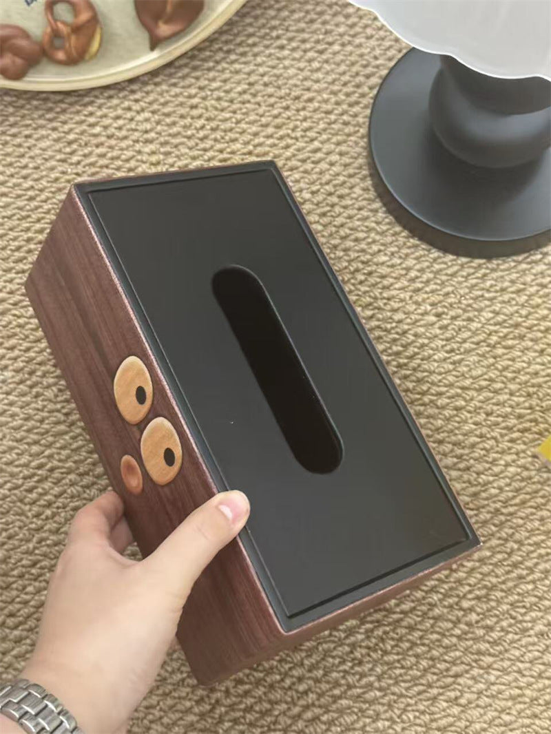 Cute Big-eyed Funny Face Tissue Box - Multifunctional Remote Control & Tissue Organizer