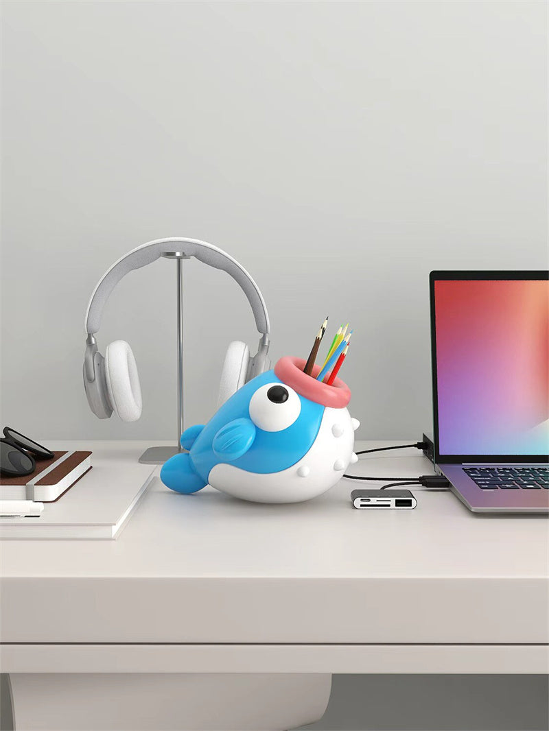 Cute Fish Office Pen Holder - Whimsical Desk Organizer for Pens & Small Stationery