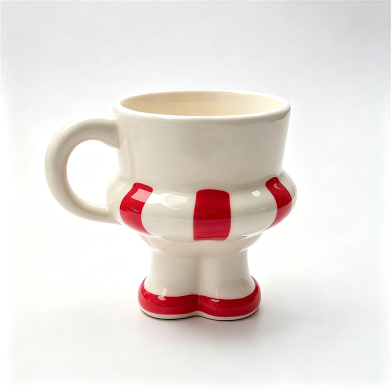 Cute Cartoon 3D Swimming Duck Ceramic Mug,Novelty Handmade Coffee Cup, Aesthetic Fun Drinkware, Birthday Gift for Girls